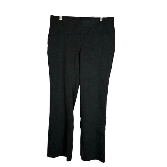 Quince Ultra-Stretch Ponte Straight Pants Gray L Inseam 30 Comfy Business Casual - Picture 1 of 9